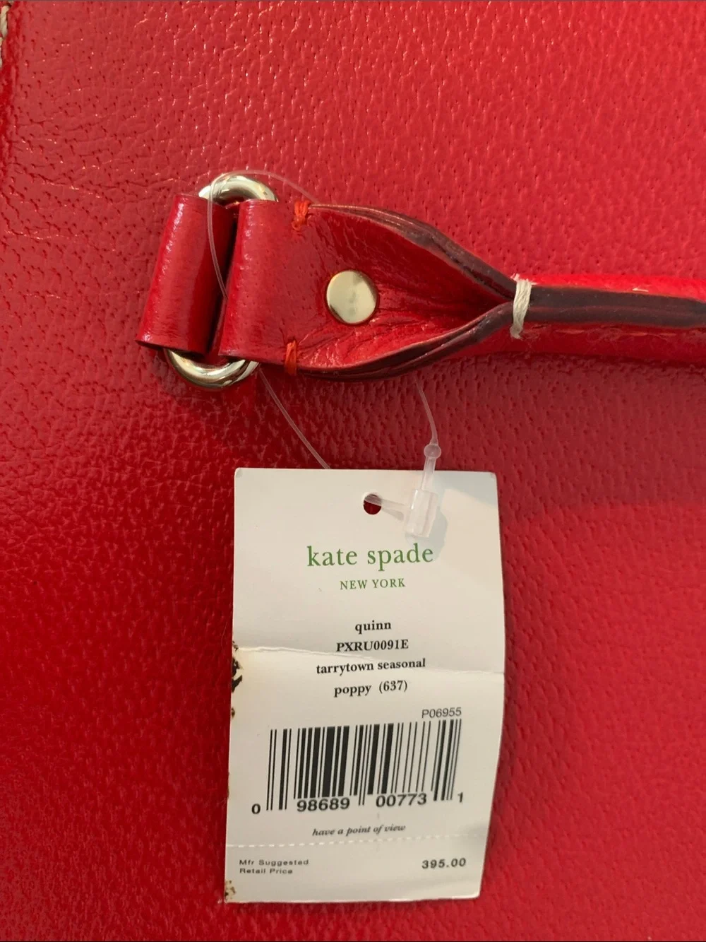 kate spade Red Leather Top-Handle Satchel. Never used.